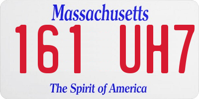 MA license plate 161UH7