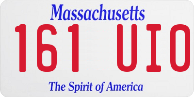 MA license plate 161UI0