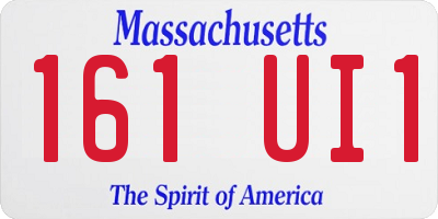 MA license plate 161UI1