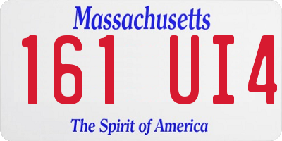 MA license plate 161UI4
