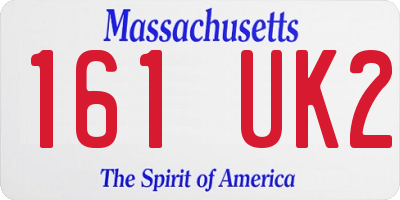 MA license plate 161UK2