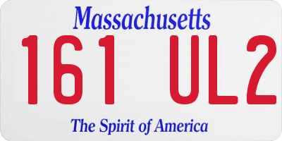 MA license plate 161UL2