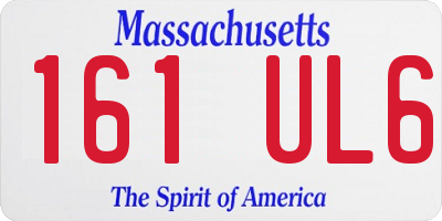 MA license plate 161UL6