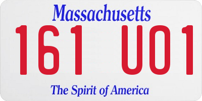 MA license plate 161UO1