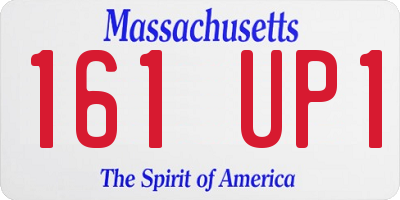 MA license plate 161UP1