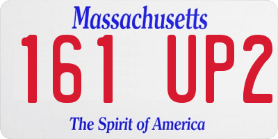 MA license plate 161UP2