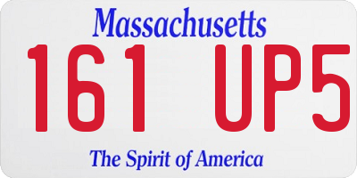 MA license plate 161UP5