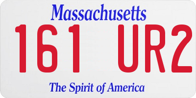 MA license plate 161UR2