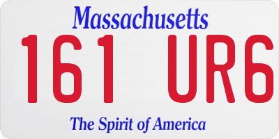 MA license plate 161UR6