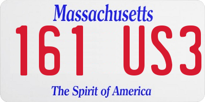 MA license plate 161US3