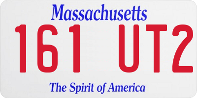 MA license plate 161UT2