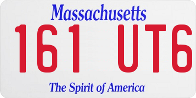 MA license plate 161UT6