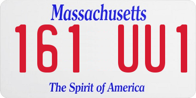 MA license plate 161UU1