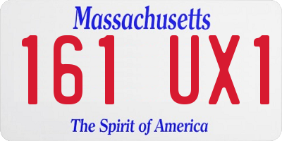 MA license plate 161UX1