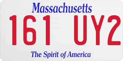 MA license plate 161UY2