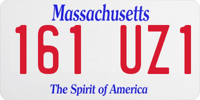 MA license plate 161UZ1