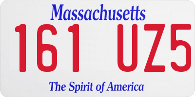 MA license plate 161UZ5