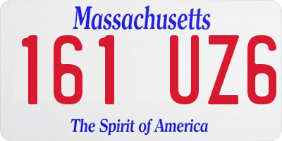 MA license plate 161UZ6