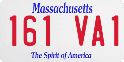 MA license plate 161VA1