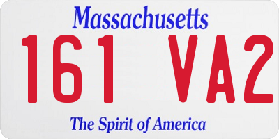 MA license plate 161VA2