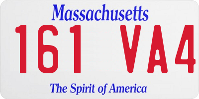 MA license plate 161VA4