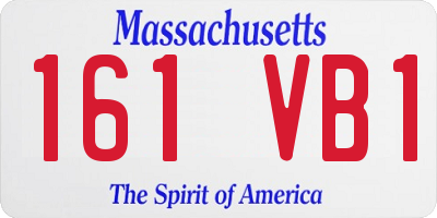 MA license plate 161VB1