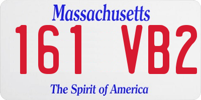 MA license plate 161VB2