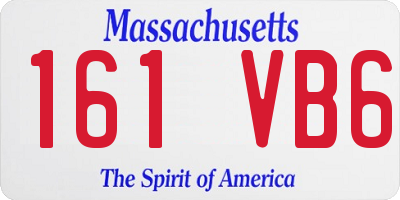 MA license plate 161VB6