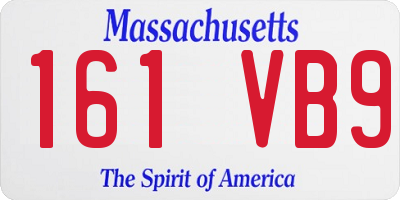 MA license plate 161VB9
