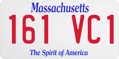 MA license plate 161VC1