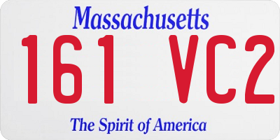 MA license plate 161VC2