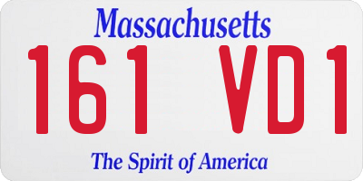 MA license plate 161VD1