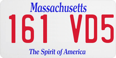 MA license plate 161VD5
