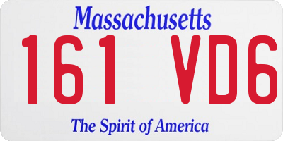 MA license plate 161VD6