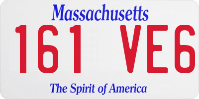 MA license plate 161VE6
