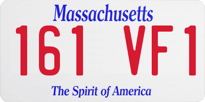 MA license plate 161VF1