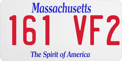 MA license plate 161VF2