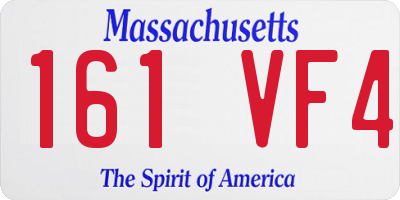 MA license plate 161VF4