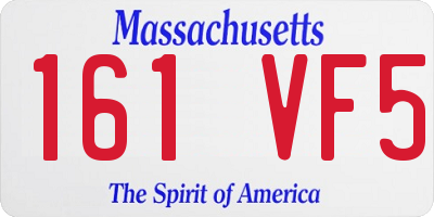 MA license plate 161VF5