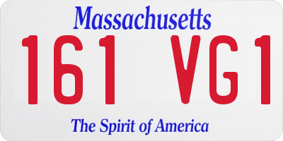 MA license plate 161VG1