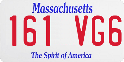 MA license plate 161VG6