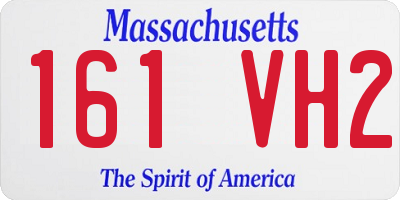 MA license plate 161VH2