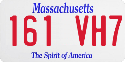 MA license plate 161VH7