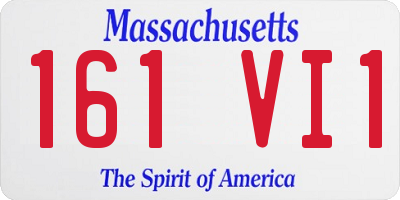 MA license plate 161VI1