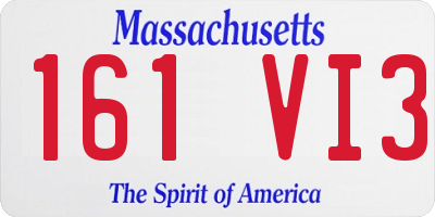 MA license plate 161VI3