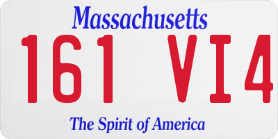 MA license plate 161VI4