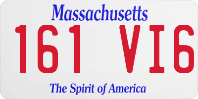 MA license plate 161VI6