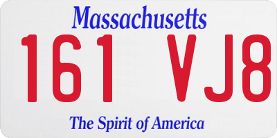 MA license plate 161VJ8