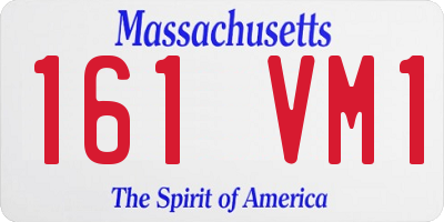 MA license plate 161VM1