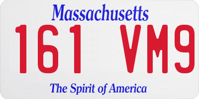 MA license plate 161VM9